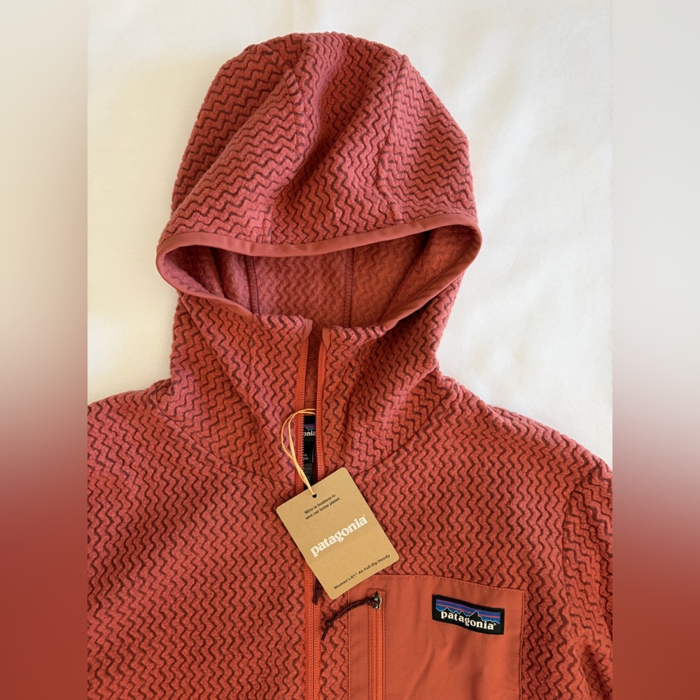 Patagonia R1 Air Full-Zip Hoody Women's Size L POTTERS RED - Picture 3 of 10